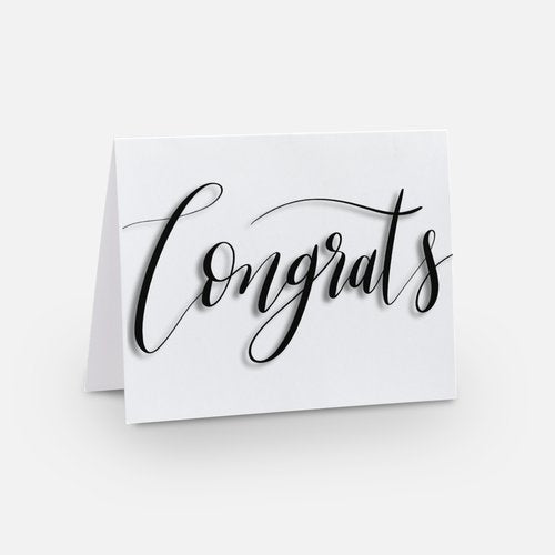 Congrats Calligraphy Card