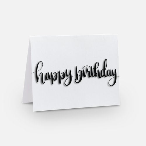 Happy Birthday Calligraphy Card