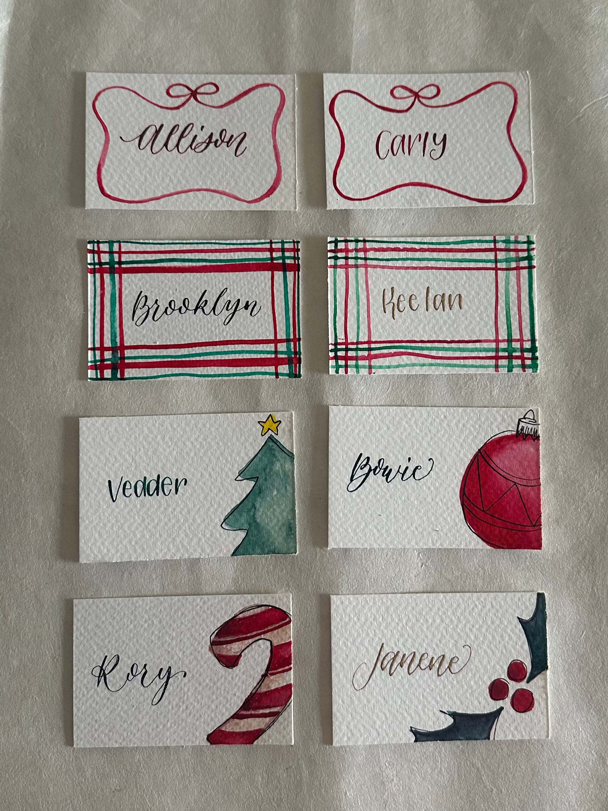 Holiday Placecards