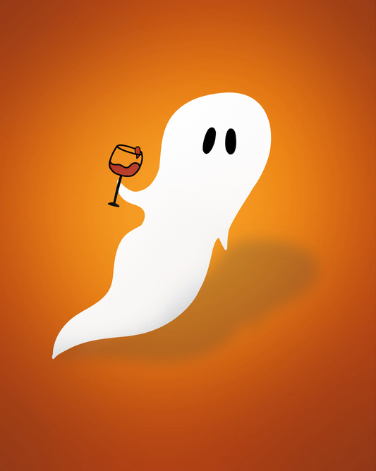 Ghost with Wine Print