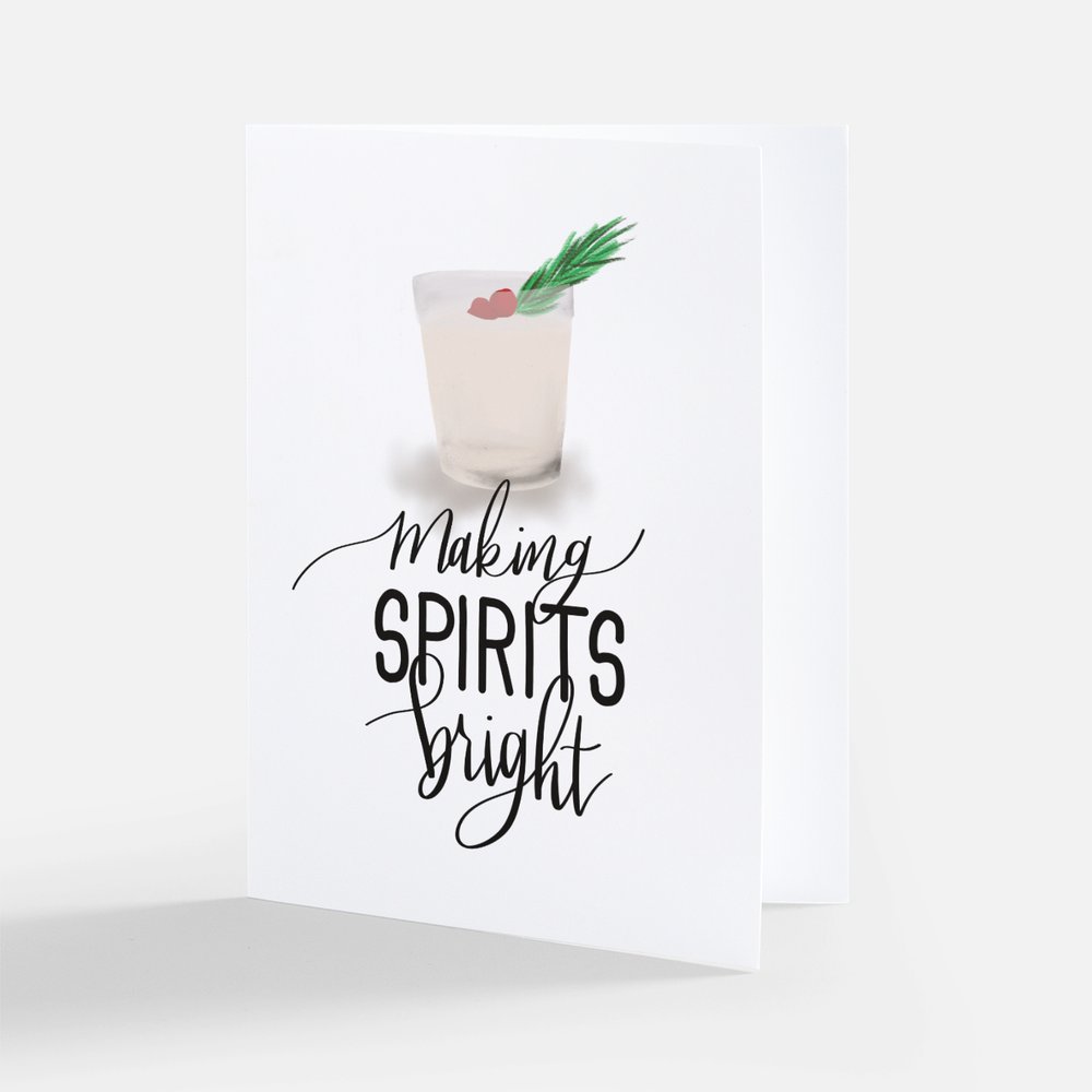 "Making Spirits Bright" Christmas Card